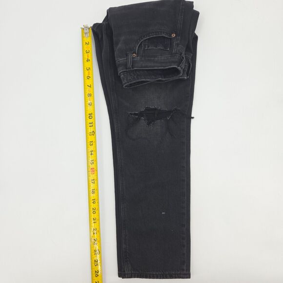 American Eagle Strigid Jeans Womens Size 6 Short High Rise Distressed Grunge - Picture 8 of 9